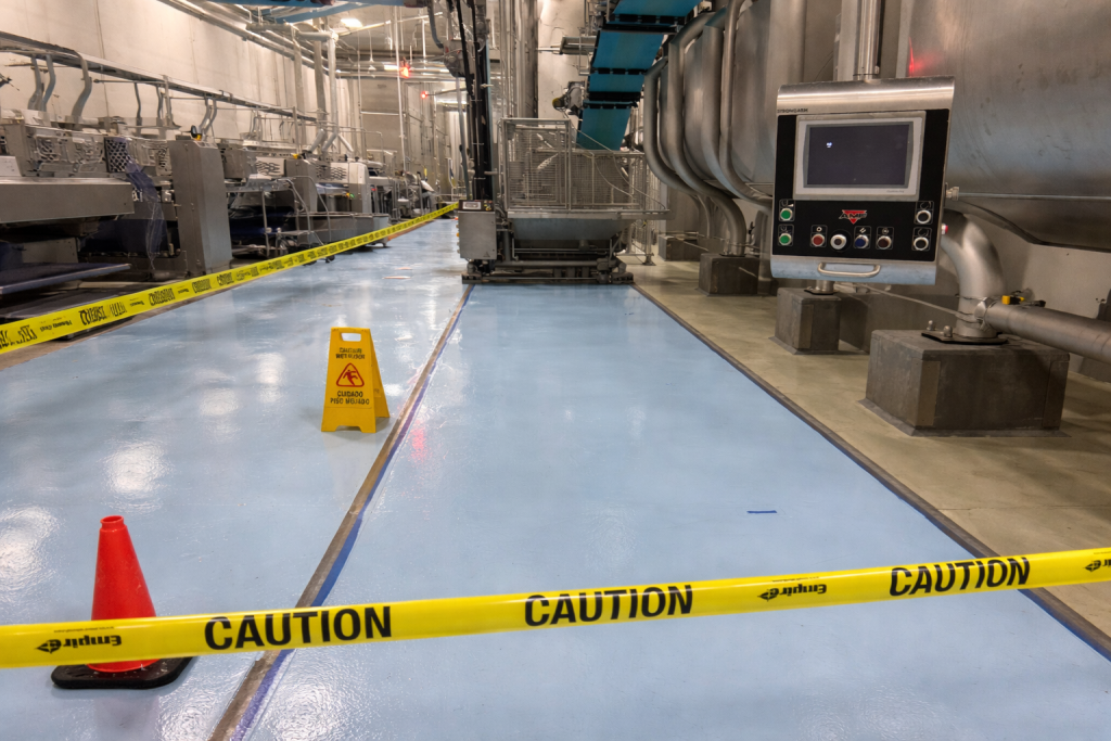 Blue Epoxy Food and Beverage Factory Floor