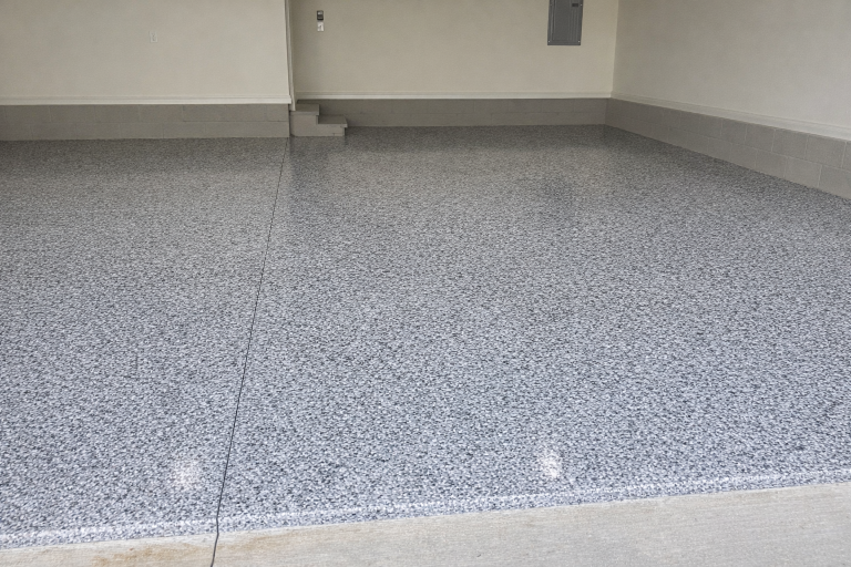 Garage Epoxy Flake Floor, TKO Concrete Westhaven, Franklin, TN