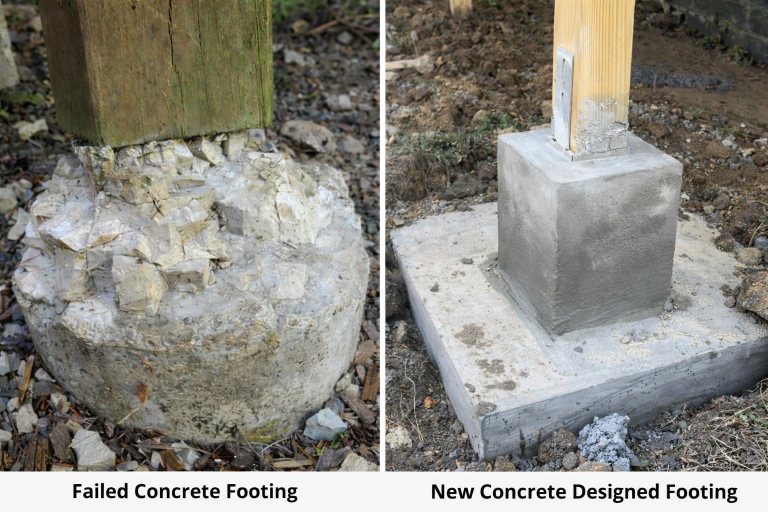 Failed apartment complex footing, redesigned and re-poured bt TKO Concrete Nashville